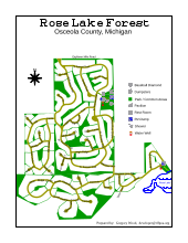 Map of Rose Lake Forest